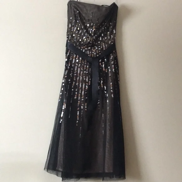 bcbg sequin tulle dress BCBGMAXAZRIA Nude Floral Embroidered Tulle Gown Maxi Dress w/ Sequin Detail $598